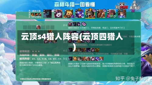 云顶s4猎人阵容(云顶四猎人)