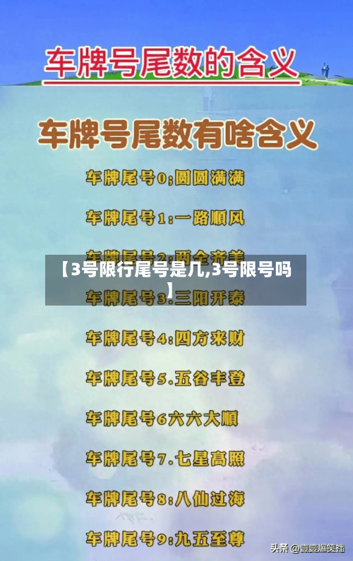 【3号限行尾号是几,3号限号吗】