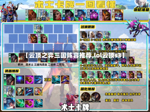 【云顶之弈三国阵容推荐,lol云顶s3】-第3张图片