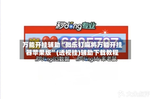 万能开挂辅助“微乐打麻将万能开挂器苹果版”(透视挂)辅助下载教程-第2张图片