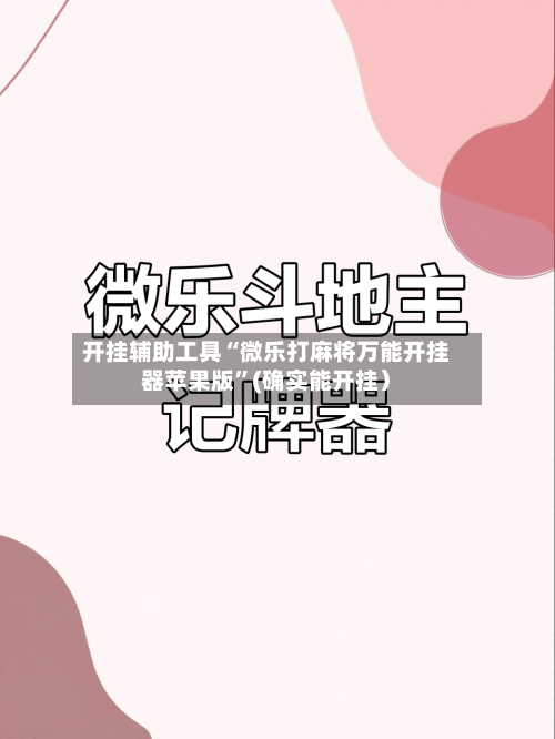 开挂辅助工具“微乐打麻将万能开挂器苹果版”(确实能开挂）-第2张图片