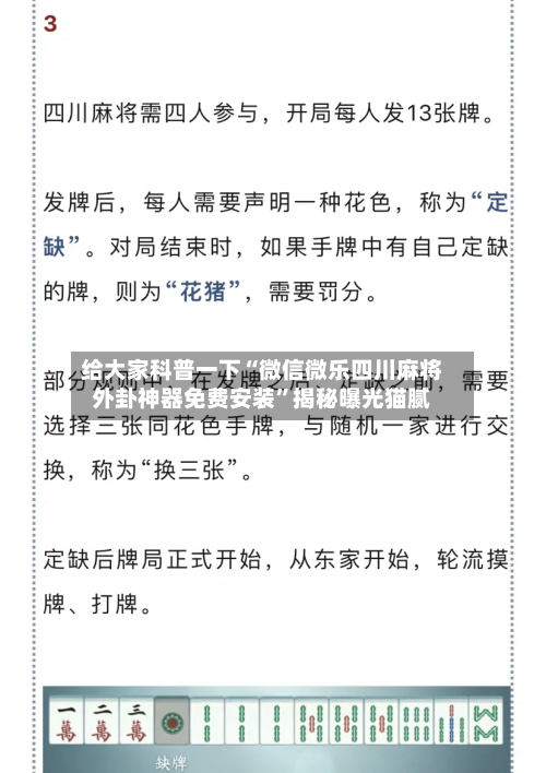 给大家科普一下“微信微乐四川麻将外卦神器免费安装”揭秘曝光猫腻-第2张图片