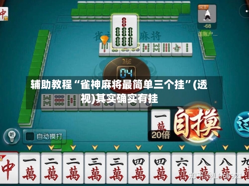 辅助教程“雀神麻将最简单三个挂”(透视)其实确实有挂-第1张图片