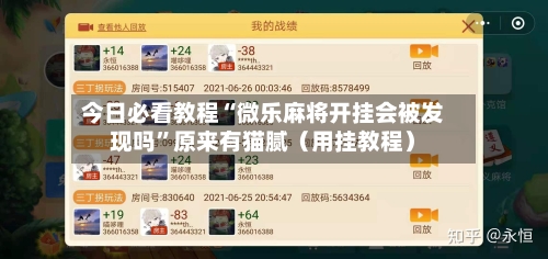 今日必看教程“微乐麻将开挂会被发现吗”原来有猫腻（用挂教程）-第2张图片