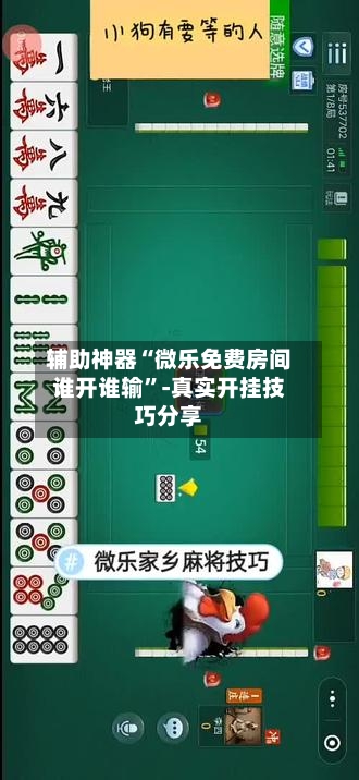 辅助神器“微乐免费房间谁开谁输”-真实开挂技巧分享