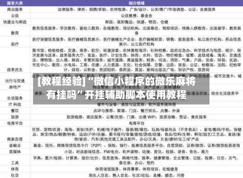 [教程经验]“微信小程序的微乐麻将有挂吗”开挂辅助脚本使用教程