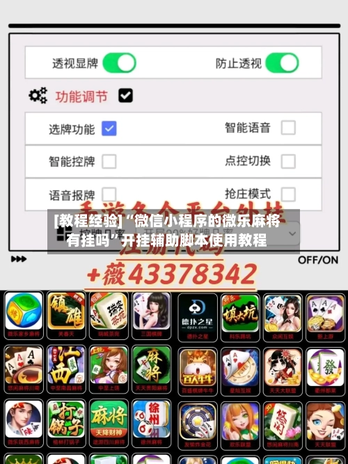 [教程经验]“微信小程序的微乐麻将有挂吗	”开挂辅助脚本使用教程-第2张图片