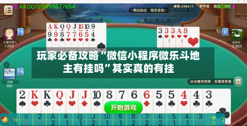 玩家必备攻略“微信小程序微乐斗地主有挂吗”其实真的有挂-第2张图片