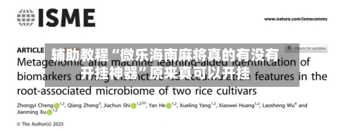辅助教程“微乐海南麻将真的有没有开挂神器	”原来真可以开挂-第2张图片