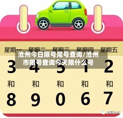 沧州今日限号尾号查询/沧州市限号查询今天限什么号-第2张图片