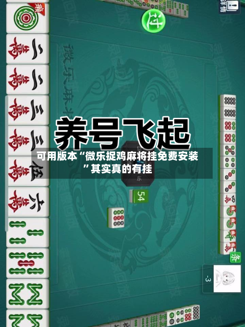 可用版本“微乐捉鸡麻将挂免费安装”其实真的有挂-第2张图片