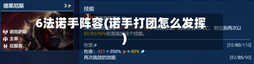 6法诺手阵容(诺手打团怎么发挥)-第3张图片