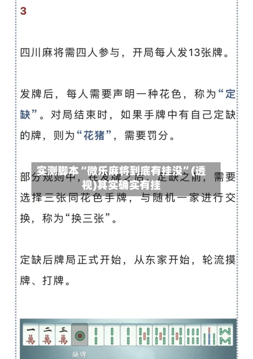 实测脚本“微乐麻将到底有挂没”(透视)其实确实有挂-第2张图片