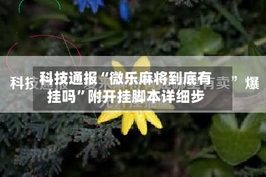 科技通报“微乐麻将到底有挂吗”附开挂脚本详细步-第2张图片