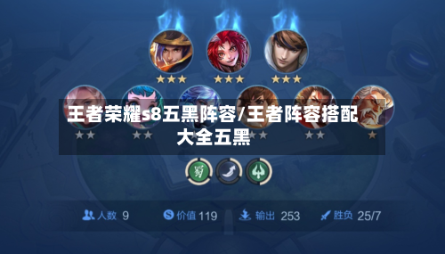 王者荣耀s8五黑阵容/王者阵容搭配大全五黑