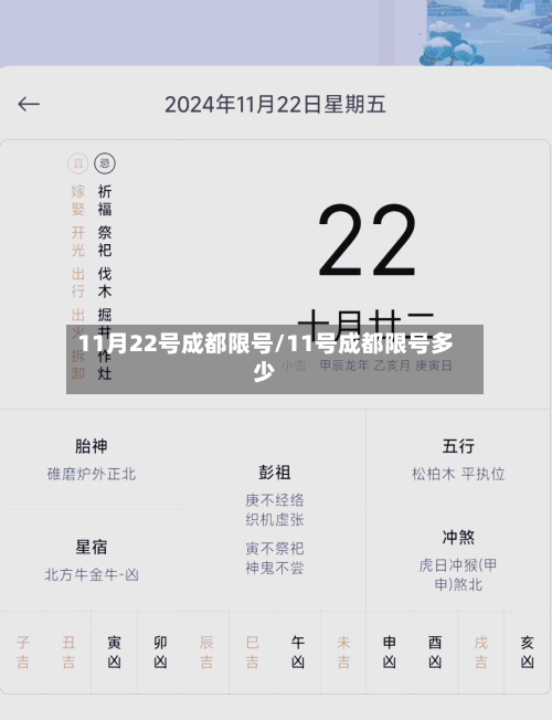 11月22号成都限号/11号成都限号多少