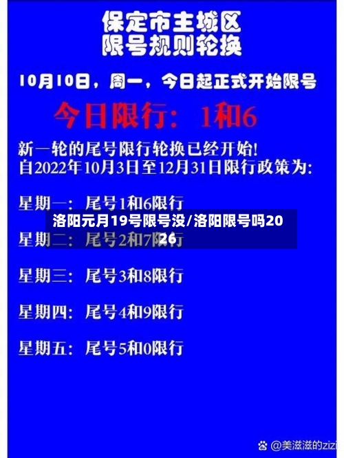 洛阳元月19号限号没/洛阳限号吗2026-第3张图片